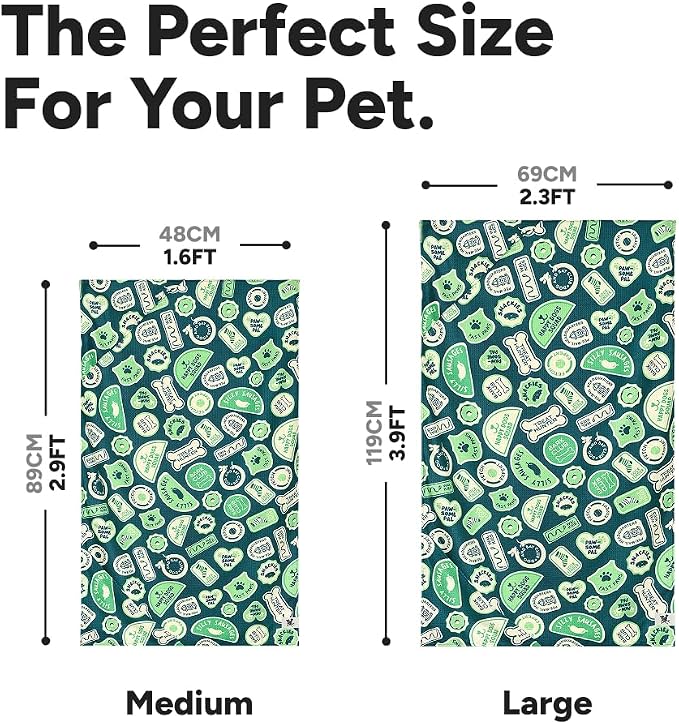 Dock & Bay Pet Towel - Super Absorbent & Quick Drying Dog Towels with Bag - 100% Recycled - Dog & Bay Club, Large (120x70cm, 47x27)