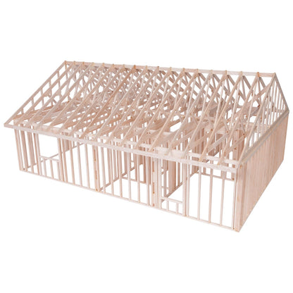 Pitsco Education True 1:16 Scale House Framing Kit | Balsa Wood Model Home | Educational Architectural Framing Kit for Blueprint Reading, Construction & STEM Learning | Ages 14+