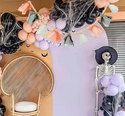 Halloween Garland,Cute Ghost with Wooden Beads Garlands, Handmade Rustic Halloween Banner for Wall Home Indoor Outdoor Home Mantel Decor Supplies, White,Black,Orange (White Black Orange Ghost)