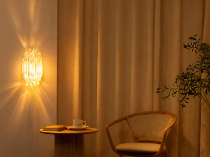YeasHome Artisanal Selenite Wall Sconce, Modern Wall Lamp with Natural Stone & Matte Metal for Bedroom, Living Room Lighting, Hallway 9.1"x11.8"x5.9"