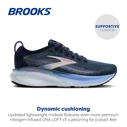 Brooks Women’s Adrenaline GTS 25 Supportive Running & Walking Shoe - Spellbound/Blazing Bell/Pink - 9 Medium