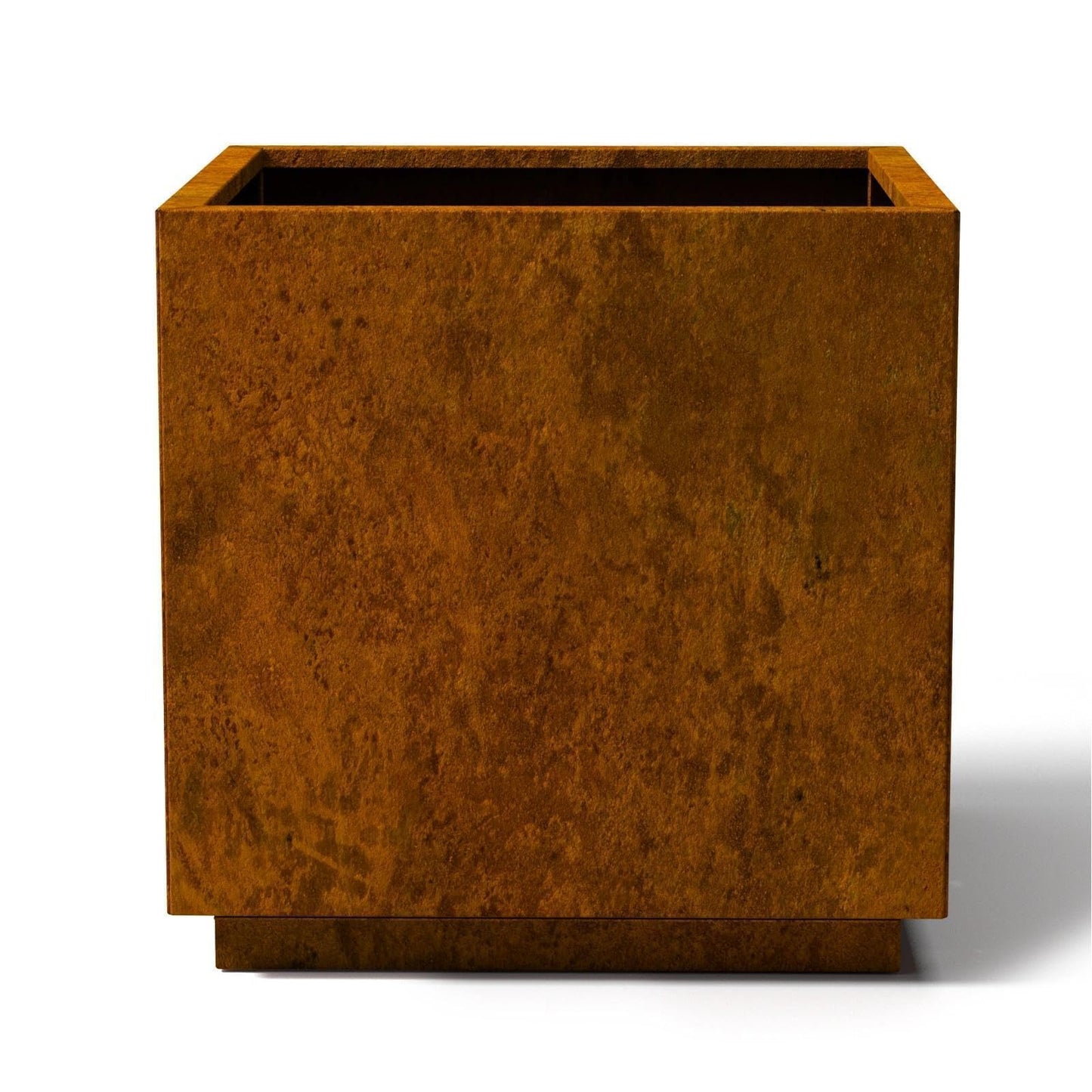 Decoroca Corten Steel Planters Outdoor - Large Rectangular Planter Box - Rust-Resistant Decor for Patio & Garden - US-Design Naturally Rusting (21" H x 20" W x 20" L)