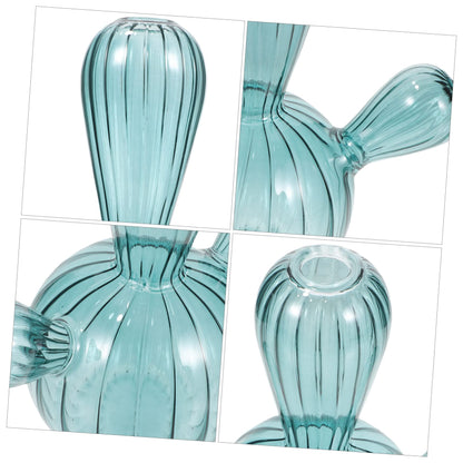 Bottle Decoration Cactus Shape Container Hydroponic Flower Bottle Hydroponic Plant Vase Cactus Terrarium Holder Cute Succulent Pots Mini Planter Pots Glass Hydroponics