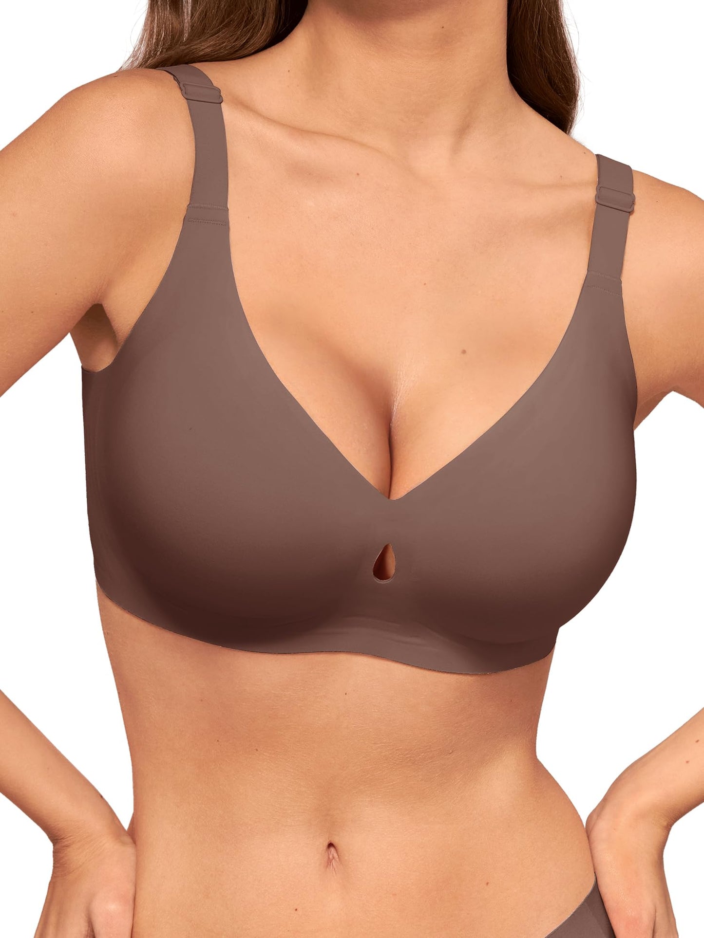 LUCKMEEY Bras for Women No Underwire Wireless Bras - Seamless Push Up Full Coverage Bralettes Comfortable Everyday Bra