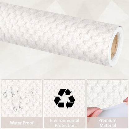 Qyeahkj White Woven Bulletin Board Paper Roll Rustic Bulletin Board Background Paper Fade Resistant Classroom Decoration Poster Art Craft Home Wall Education Decor Supplies 17.7in x 20ft