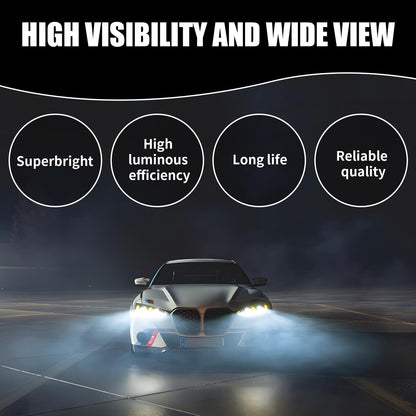 Flygun 9006 Car Halogen Bulbs, Ultra White Light, 12V 100W, 2 PCS, High Beam Low Beam, Fits Most Cars, Trucks, SUVs
