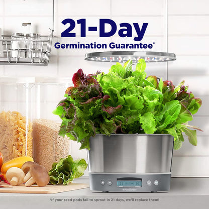 AeroGarden Harvest Elite 360 Indoor Garden Hydroponic System with LED Grow Light and Herb Kit, Holds up to 6 Pods, White