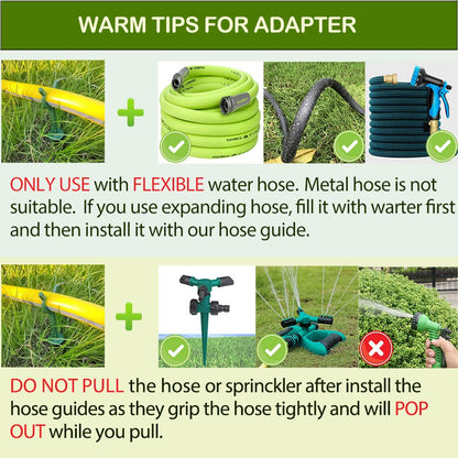 Garden Hose Guide Stakes Set of 10 - Heavy Duty 3/4” Hose Holder Spike for Lawn & Plant Saver, Yard Soaker Support, Durable Kink-Free Watering (Fit 3/4”Hoses)