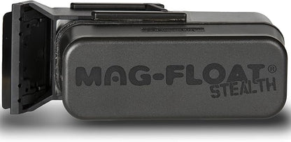 Mag-Float Medium Black Stealth Glass Magnet Aquarium Scraper Cleaner with Blade - Floating Magfloat Magnetic Cleaning Tool