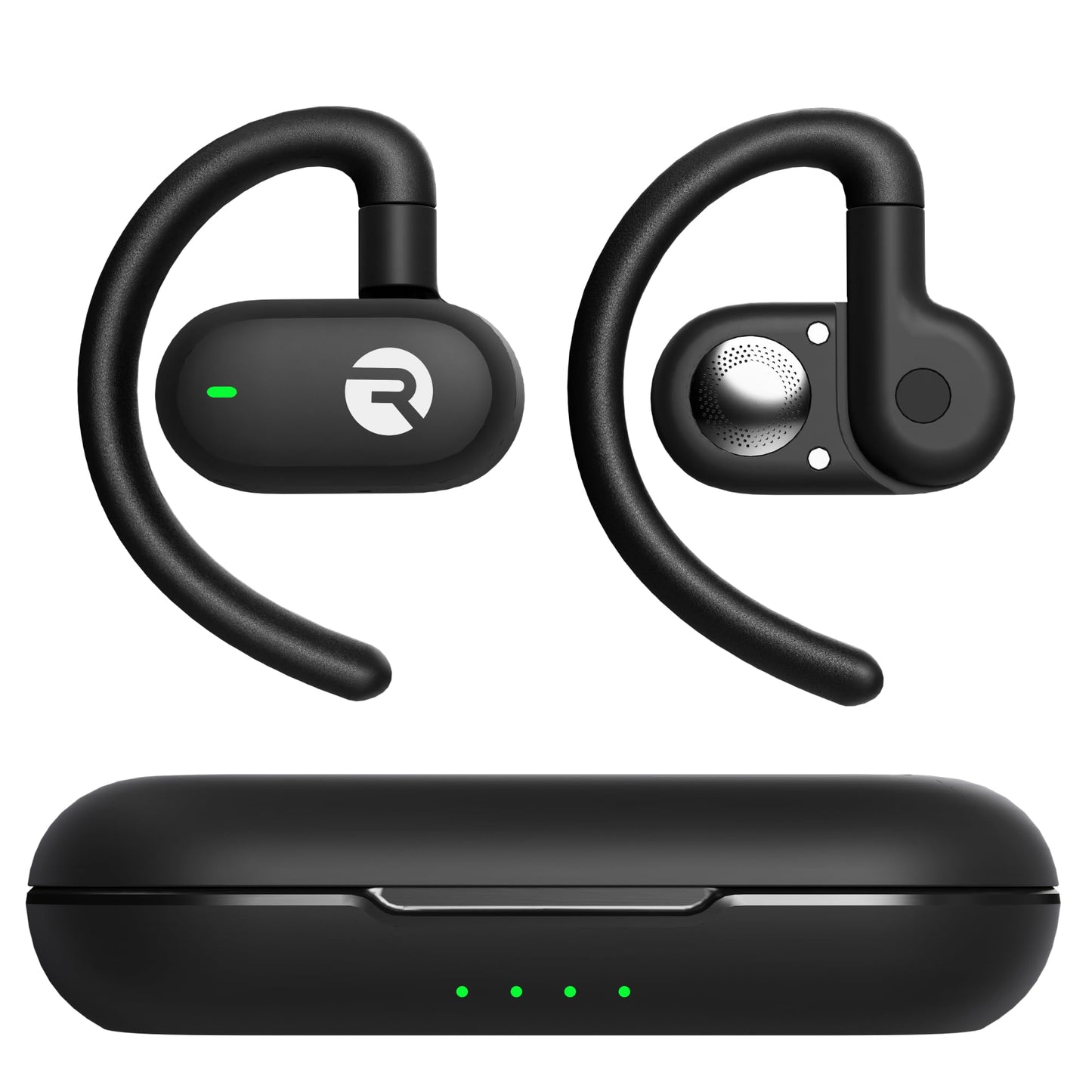 Raycon Fitness Open Ear Earbuds – Open Ear Headphones, Earbuds Wireless Bluetooth, Running Headphones, Sweat & Water-Resistant Earphones, 40 Hours Battery Life (Black)
