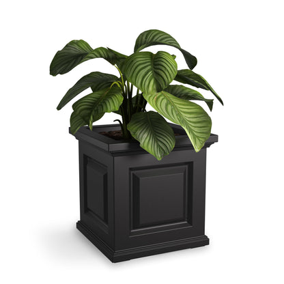 Mayne Nantucket 16-Inch Square Planter – Self-Watering, Weather-Resistant Planter for Flowers – Durable Outdoor Design for Patio, Porch, or Entryway