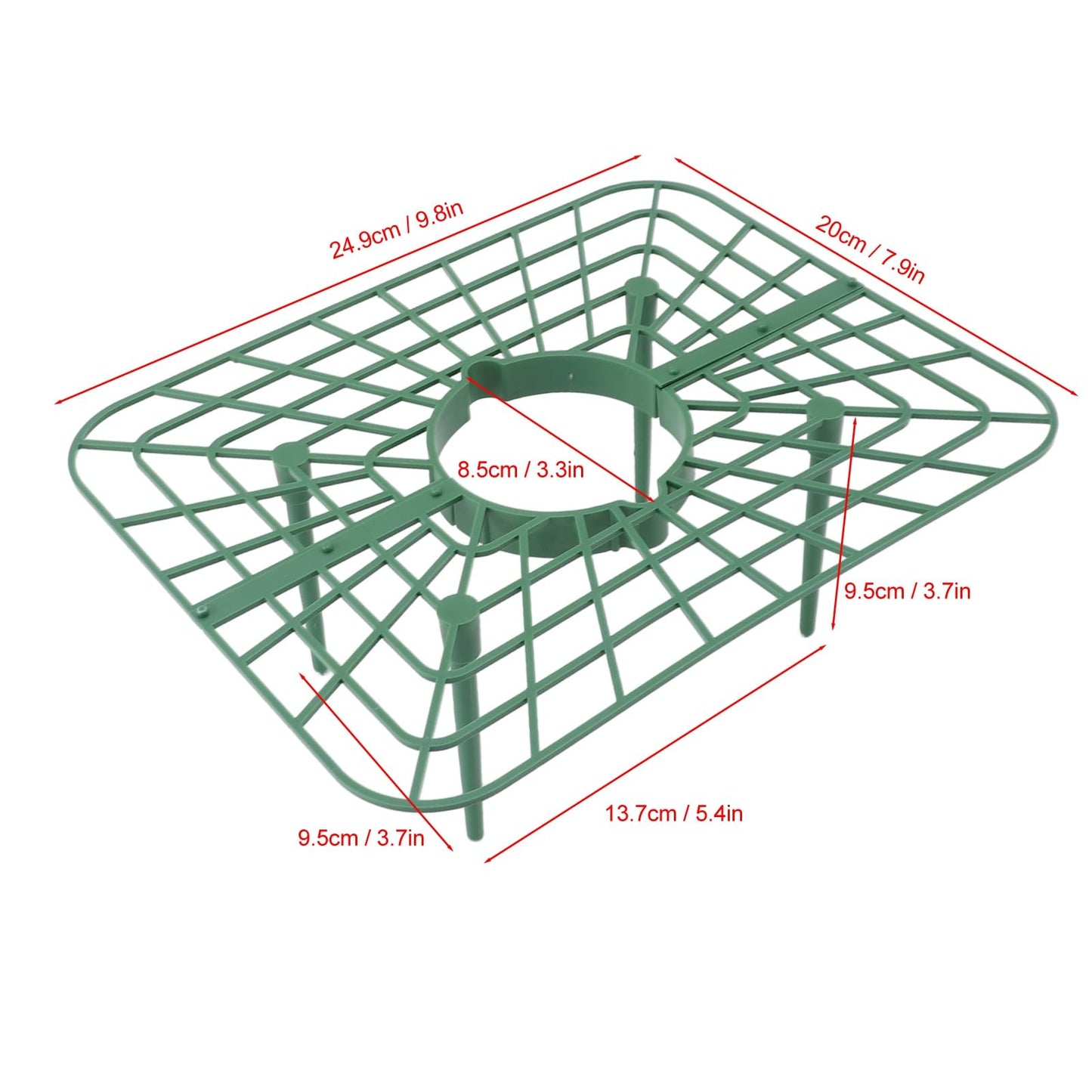 Sunicon 20Pcs Strawberry Supports, Detachable PP Waterproof Reusable Square Strawberry Growing Racks Plant Support Strawberry Stand Holder for Soil Planting Indoor Pots