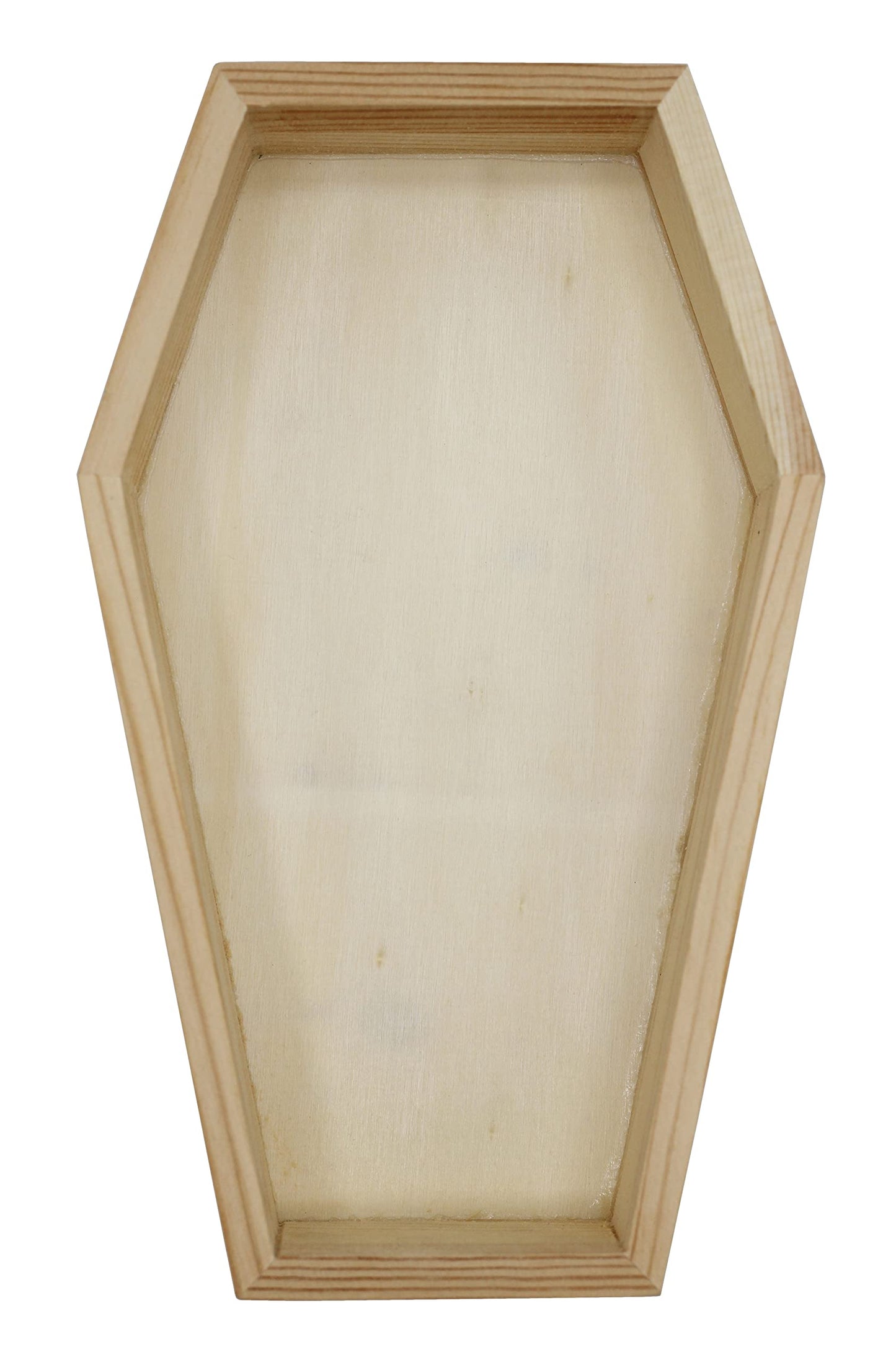 Creative Hobbies Pack of 3 of Unfinished Wood Coffin Trays - 8 Inch Coffin Shaped Serving Tray Box, Ready to Paint, Great for Candy, Keys, Candles - Perfect Halloween Craft for Kids