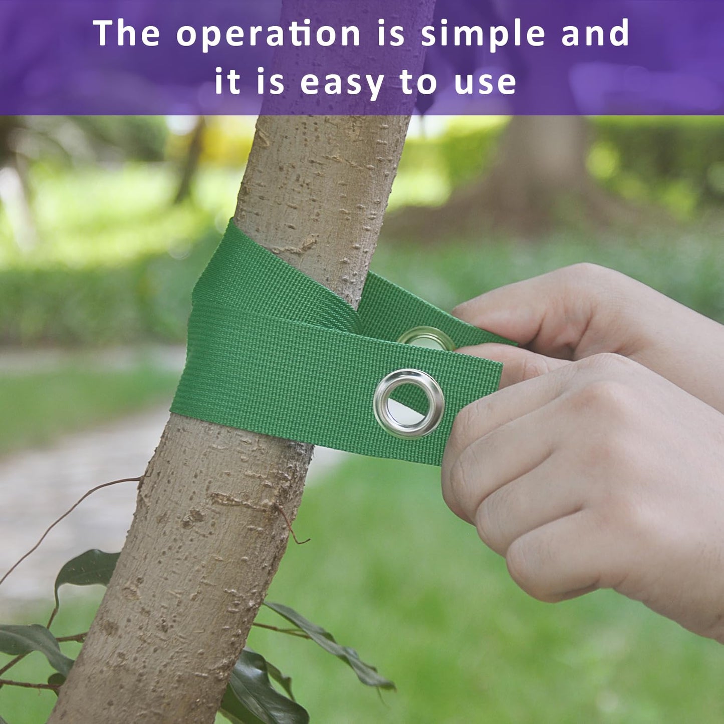 Tree Straps for Staking, 20 PCS Tree Support Straps for Newly Planted Saplings and Hurricane Protection, Tree Straightening Ties Green