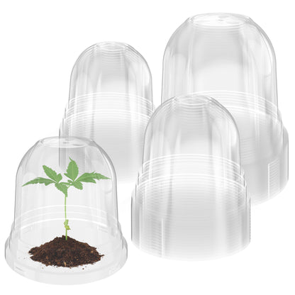 Bluepro 36 Packs 5/4/3.5 Inch Reinforced Clear Nursery Pots with Drainage Hole, Transparent Variety Pack Plastic Plant Pot Seedling Planter for Vegetable Propagation, Root Cutting, Seed Starting