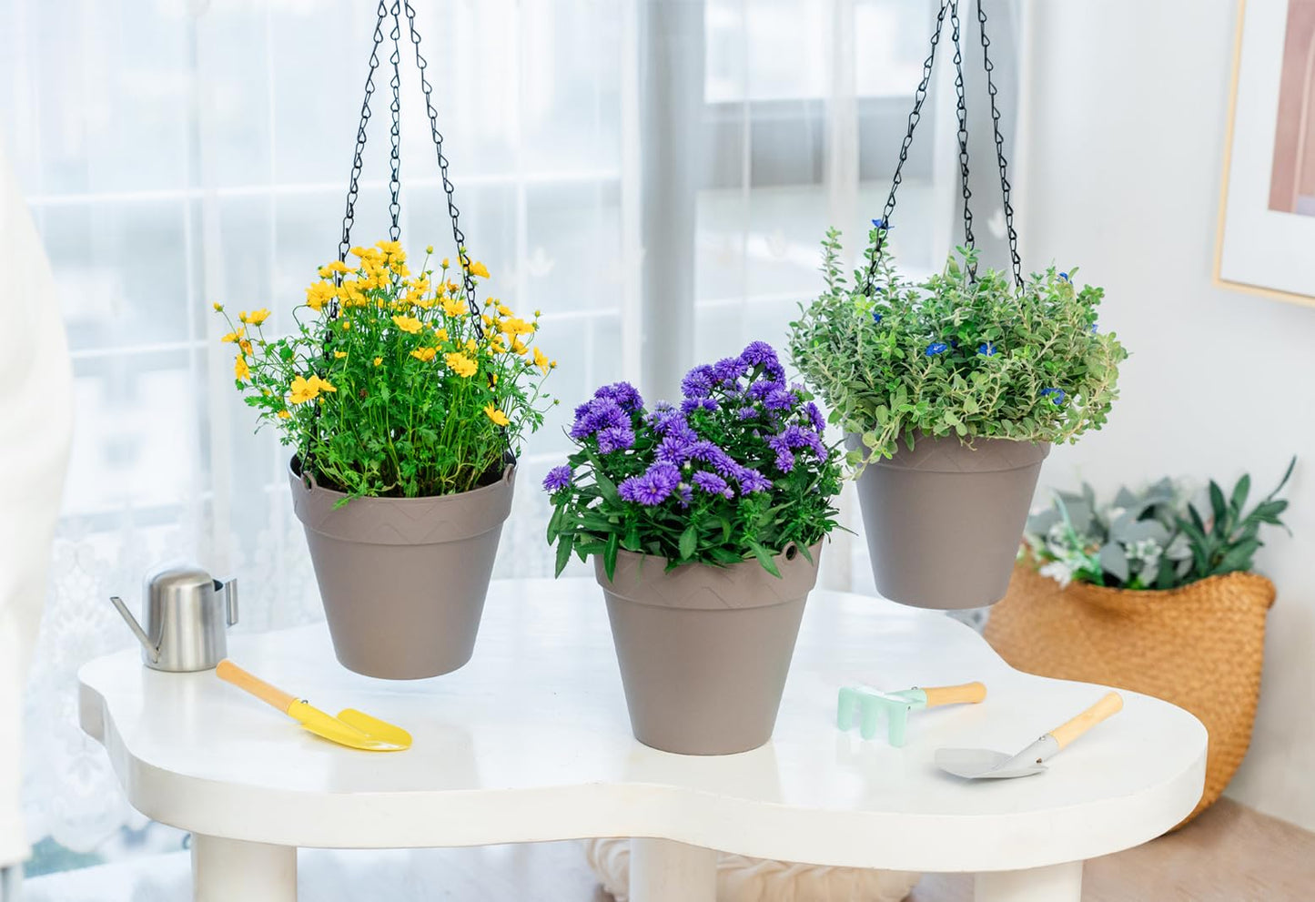 Melphoe Hanging Planters Outdoor and Indoor