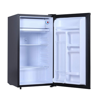 RCA RFR321-B-Black-COM RFR321 Single Mini Refrigerator-Freezer Compartment-Adjustable Thermostat Control-Reversible Doors-Ideal for Dorm, Office, RV, Garage, Apartment-Black Cubic Feet, 3.2 CU.FT