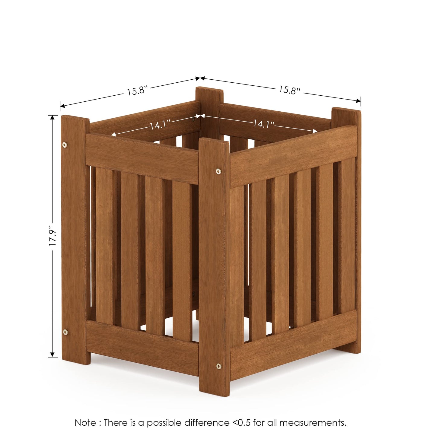 Furinno FG19456 Tioman Hardwood Outdoor Lifestyle Flowerbox, 1-Pack, Natural