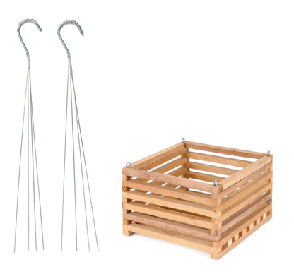 Sun Bulb 52720 Better GRO Square Cedar Basket, 8"