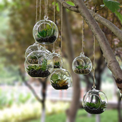 Wedding Hanging Glass Orbs, 18 Pcs Glass Tea Light Terrarium, Hanging Glass Globes, Globe Terrarium, Tea Light Holders, Wedding Decor Indoor Outdoor