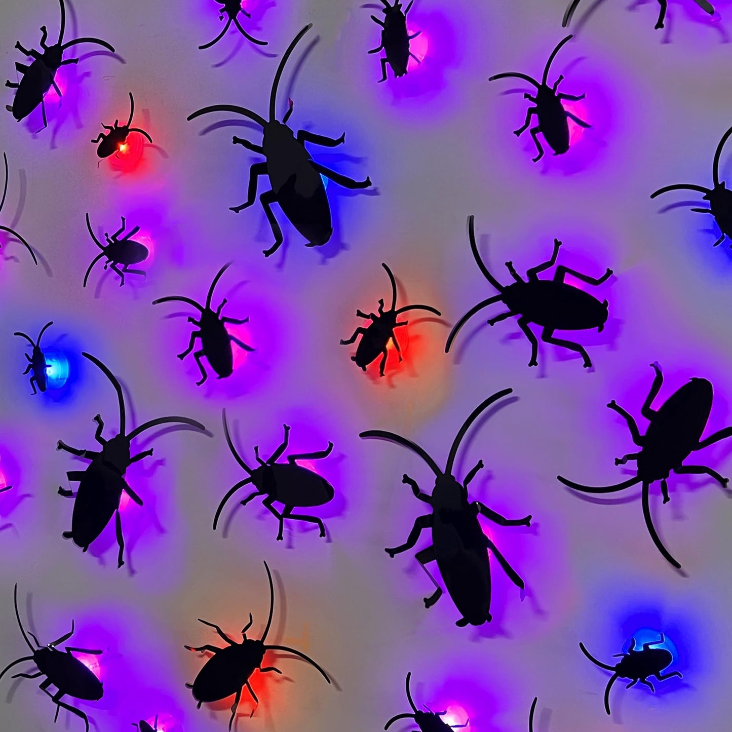 DR.DUDU 36 Pack Halloween Wall Decor 3D Cockroach Window Stickers