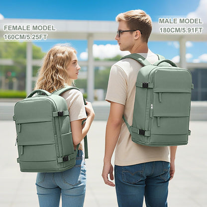 coowoz Travel Backpack Carry On for Women Man Gym Backpacks with Laptop Compartment Mochila de Viaje Teacher Personal Item Backpack Airplane Accessories Must Haves Grey Small
