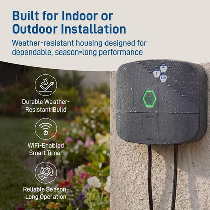 Orbit B-hyve XR Smart Sprinkler Timer - 8-Zone - WiFi-Enabled Indoor/Outdoor Irrigation Controller - App Control - Weatherproof Watering System - Multi Zone - Custom Programs - 57985