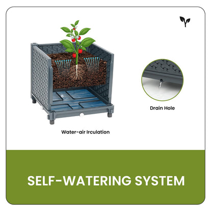 Tomato Planter with Trellis Cage Raised Garden Bed Planters Boxes with Tomato Plant Cages Support Self Watering Pots for Climbing Flowers Vegetable Vine Vegetables Patio Greenhouse Indoor Outdoor