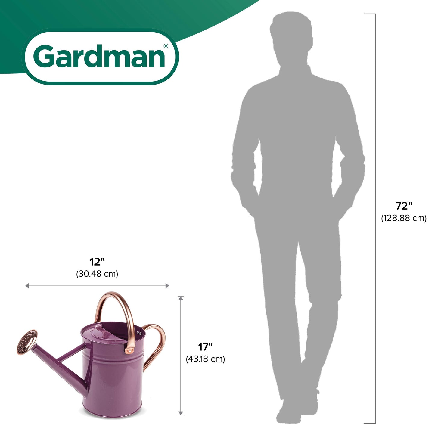 Gardman R34881 1 Gallon Watering Can, Deep Violet