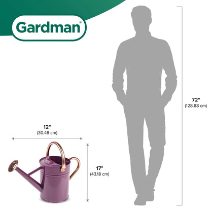 Gardman R34881 1 Gallon Watering Can, Deep Violet