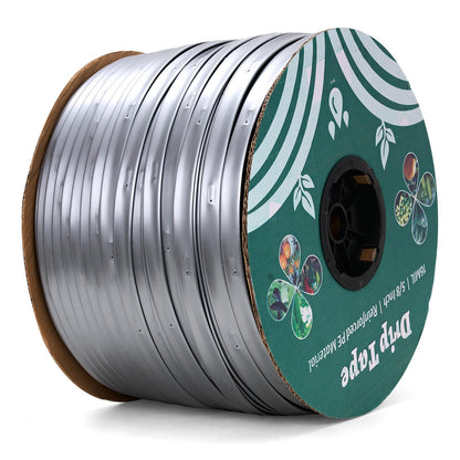 3000FT 5/8" Drip Tape Irrigation, 16 Mil Heavy Duty with 6" Emitter Spacing, Silver Reflective Drip Tape Resistant to Pecking & Biting, Heat-Safe for Seedlings, Ideal for Garden Farm Greenhouse Patio