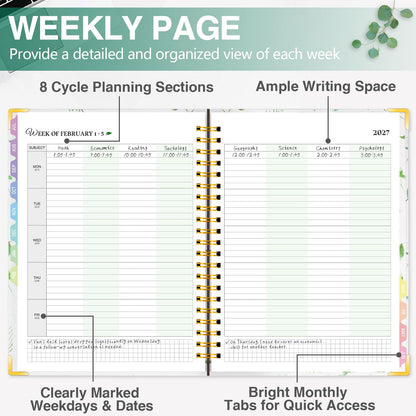 Teacher Planner 2026-2027, 8.5"x11" Large Academic School Year Planner from July 2026 to June 2027, Weekly & Monthly Lesson Planning Book with Pocket & Stickers for School Teachers Supplies