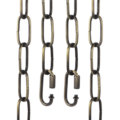 uxcell 6ft Lighting Hanging Chain, 3mm/0.12" Looping Metal Pendant Chandelier Chain Extension with 2 Quick Link Lock for Hanging Plant Pendant Chandelier Light Fixture, Bronze