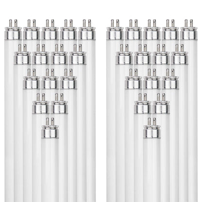 Sunlite F24T5/835/HO T5 Linear Fluorescent Lamp 24W 1800 Lumens 3500K Neutral White Miniature G5 Bi-Pin Base 40