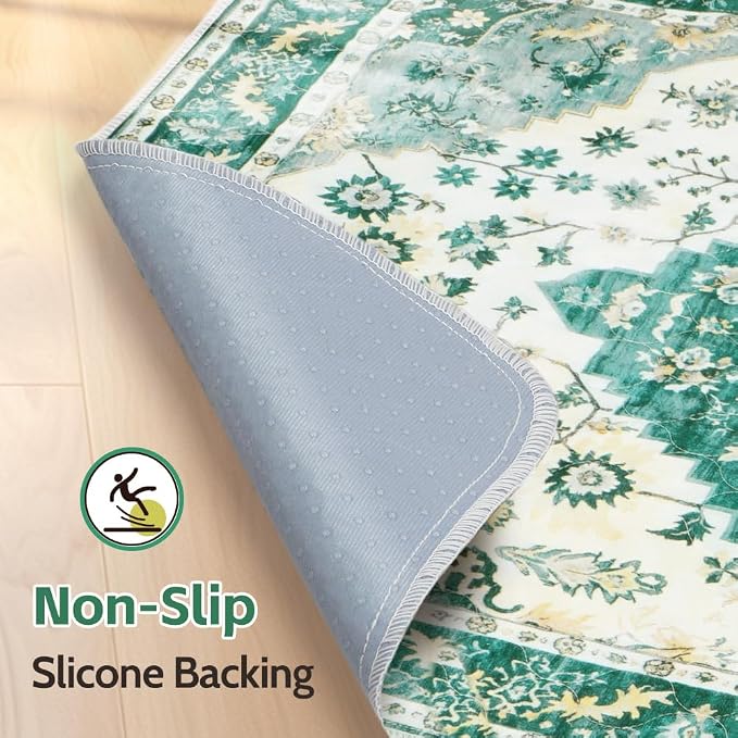 Washable Pee Pads for Dogs, 2 Pack Reusable Puppy Training Pads 60"x48" Super Absorbent Waterproof Dog Training Pads, Non-Slip Potty Pads, Whelping Pads Litter Mat Green Medallion