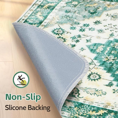 Washable Pee Pads for Dogs, 2 Pack Reusable Puppy Training Pads 60"x48" Super Absorbent Waterproof Dog Training Pads, Non-Slip Potty Pads, Whelping Pads Litter Mat Green Medallion