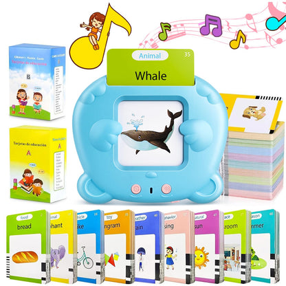 English Talking Flash Cards for Toddlers, 510 Sight Words for Learning Toys, Montessori Toys, Pocket Speech for Therapy Toys, Children's Sensory Preschool Birthday Gift for 1-6 Years Old Boys & Girls