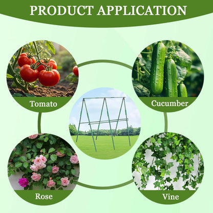Cucumber Trellis for Raised Bed, 47" H*47" W Garden Trellis for Climbing Plants Outdoor,Metal Trellises Gardening Supplies,A Frame Plant Support Frame for Cucumber, Flower, Tomato, Grape