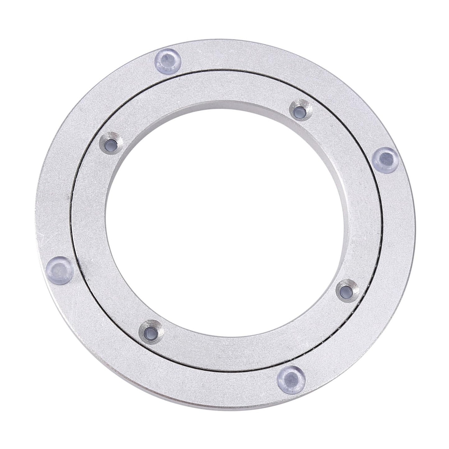 Heavy Duty Aluminium Alloy Rotating Bearing Plate, Round Table Turntable for Dining Cake Display TV Stand, Smooth Swivel Base with Pre Drilled Holes for Easy Mounting (8 inches*H8.5MM)