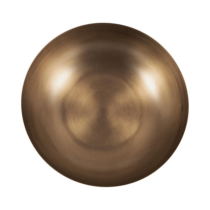 Kate and Laurel Rooks Ribbed Decorative Metal Bowl; 12 Inch Diameter; Brass; Modern Raised Fruit Bowl for Kitchen Counter or Use as a Key Bowl for an Entryway Table