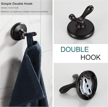BGL Bathroom Hardware Set Oil-Rubbed Bronze Bath Towel Bars Adjustable Expandable Bathroom Accessory Set Towel Racks 8-Pieces Wall Mount