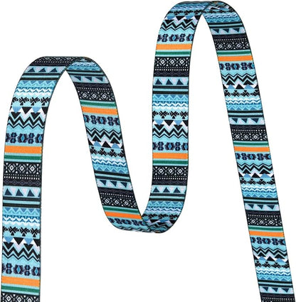 MarukoPet Dog Collar and Leash Set, Adjustable for Small Medium Large Dogs Puppy, Cute Design with Bohemia Floral Tribal Geometric Patterns Boys Girls Dog Collar(Green Bohemia Set,M)