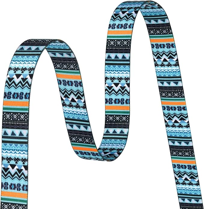MarukoPet Dog Collar and Leash Set, Adjustable for Small Medium Large Dogs Puppy, Cute Design with Bohemia Floral Tribal Geometric Patterns Boys Girls Dog Collar(Green Bohemia Set,L)