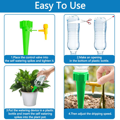 Nowaca Self Watering Spikes for Plant, 20PCS Self Watering Planter Insert, Plant Watering Spikes with Adjustable Control Valve Switch, Plant Watering Devices for Indoor Outdoor Potted Plants