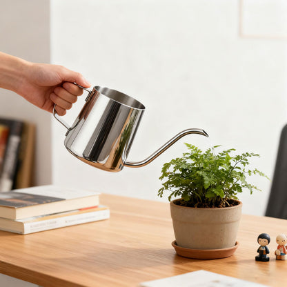 Metal Watering Can, Durable Small 013 Gallon Indoor Watering Cans for House Plants with Long Spout,Leak Proof Lightweight Decorative Water Can for Plants for Bonsai Succulents Outdoor