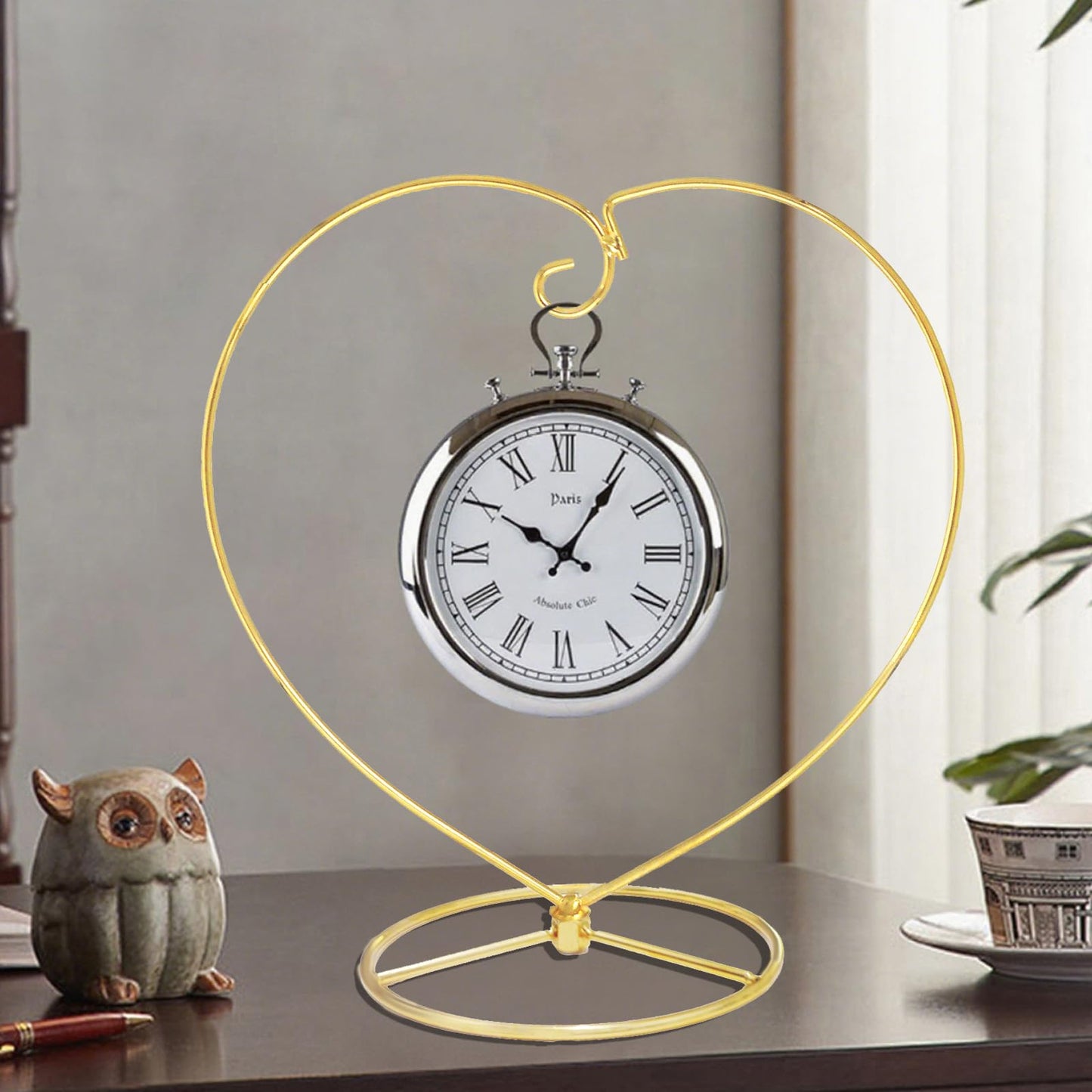 Fosinz 9 Inch Gold Ornament Display Stand, Metal Ornament Hanger Stand for Hanging Glass Globe, Air Plant Terrarium, Witch Ball, Christmas Ornament and Home Wedding Decoration (Gold)