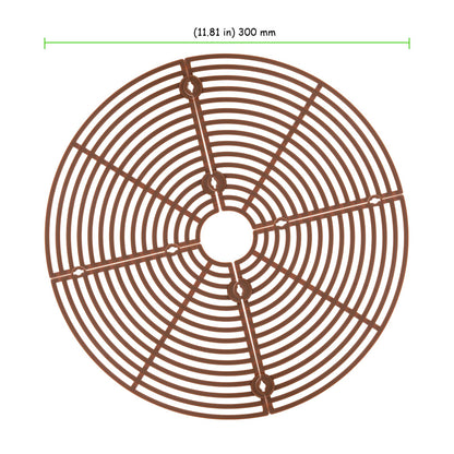 TAICHEUT 8 Pcs Plant Pot Grid, 11.8 inch Brown Plant Pot Cover, Indoor Planter Protector with 64 Deep Stakes for Dogs Cats Digging Stopper