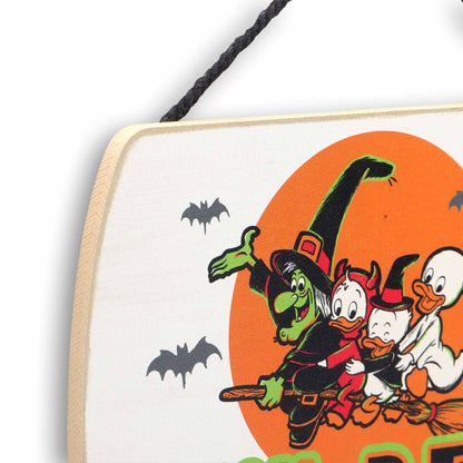 Disney Trick or Treat Halloween Hanging Wood Wall Decor - Spooky Halloween Sign Featuring Huey, Dewey and Louie