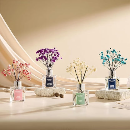 Airkeep Reed Diffuser Set,1.69 fl oz (50 ml) - Cherry Blossom Oil Diffusers with 8 Reed Sticks,Home Fragrance Reed Diffuser for Bathroom Shelf Decor