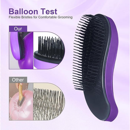 Small Dog Brush- Grooming Tool for Teddy, Yorkies, Maltese, Shih Tzu, Chihuahua - Puppy Hair Brush (Dark Purple)